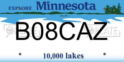 B08CAZ Minnesota License Plate