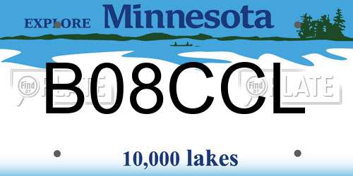 B08CCL Minnesota License Plate