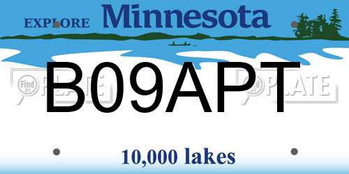 B09APT Minnesota License Plate