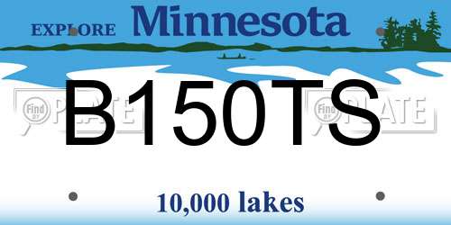 B150TS Minnesota License Plate