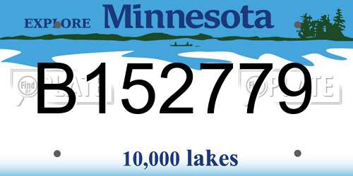 B152779 Minnesota License Plate