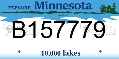 B157779 Minnesota License Plate