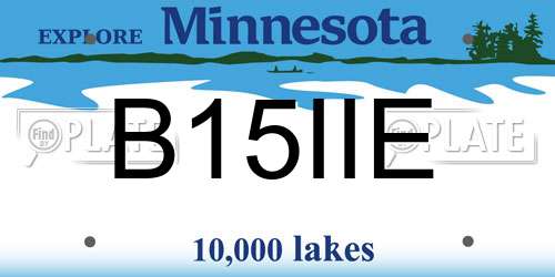 B15IIE Minnesota License Plate