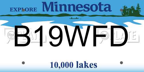 B19WFD Minnesota License Plate
