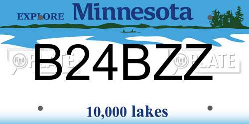 B24BZZ Minnesota License Plate