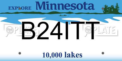 B24ITT Minnesota License Plate