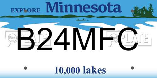 B24MFC Minnesota License Plate