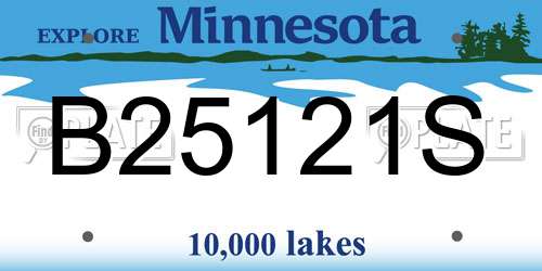 B25121S Minnesota License Plate