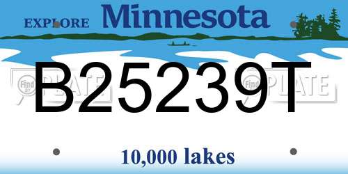 B25239T Minnesota License Plate