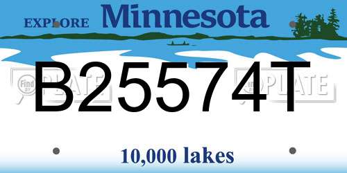 B25574T Minnesota License Plate