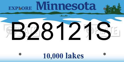 B28121S Minnesota License Plate