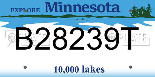 B28239T Minnesota License Plate