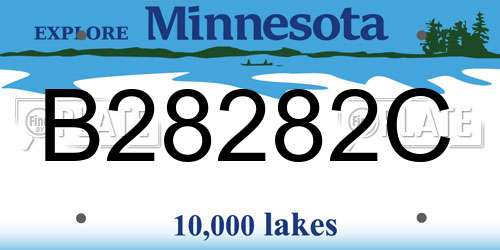 B28282C Minnesota License Plate