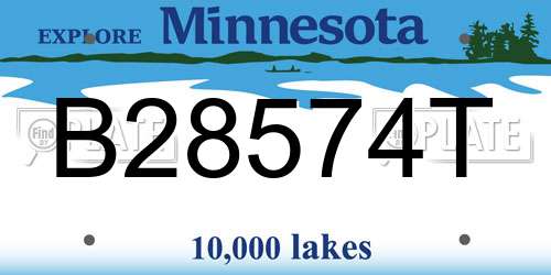 B28574T Minnesota License Plate