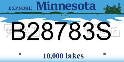 B28783S Minnesota License Plate