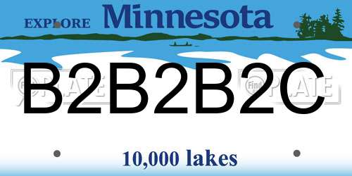 B2B2B2C Minnesota License Plate