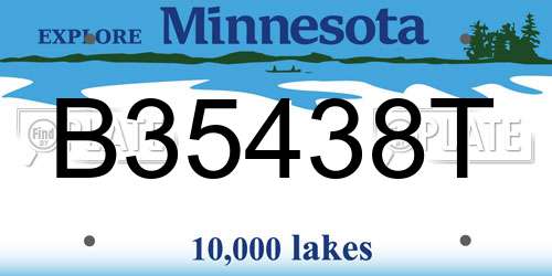 B35438T Minnesota License Plate