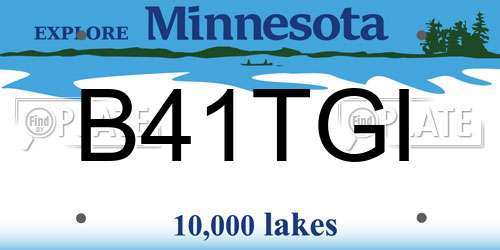 B41TGI Minnesota License Plate