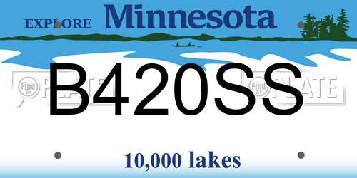 B420SS Minnesota License Plate
