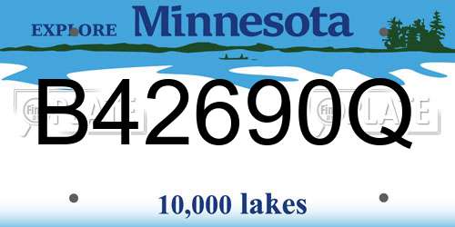 B42690Q Minnesota License Plate