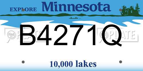 B4271Q Minnesota License Plate