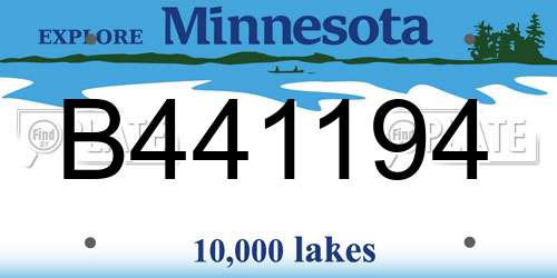 B441194 Minnesota License Plate