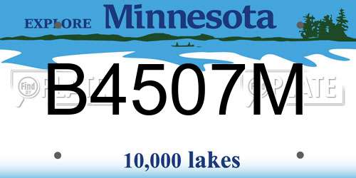 B4507M Minnesota License Plate
