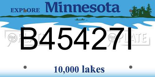 B45427I Minnesota License Plate