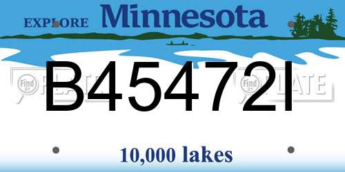 B45472I Minnesota License Plate