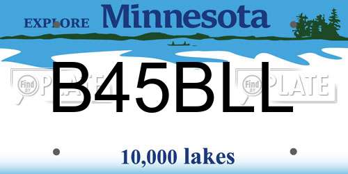 B45BLL Minnesota License Plate