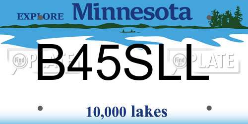B45SLL Minnesota License Plate