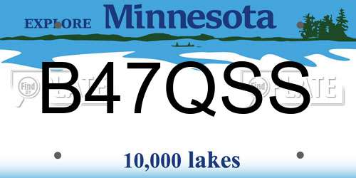 B47QSS Minnesota License Plate