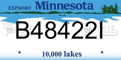 B48422I Minnesota License Plate