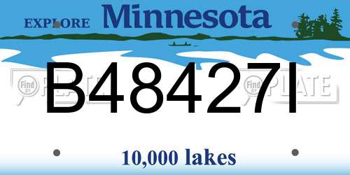 B48427I Minnesota License Plate