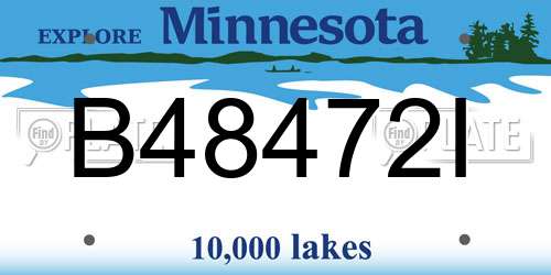 B48472I Minnesota License Plate