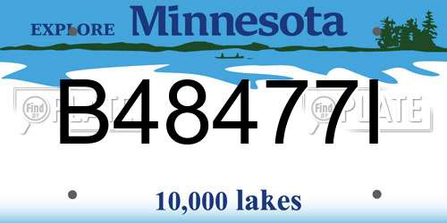 B48477I Minnesota License Plate