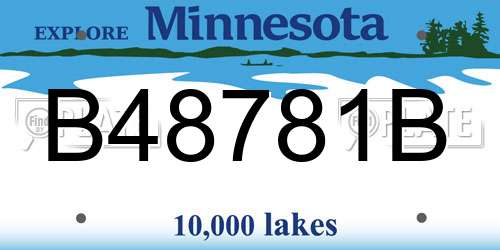 B48781B Minnesota License Plate