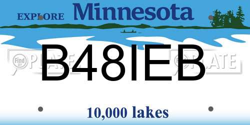 B48IEB Minnesota License Plate