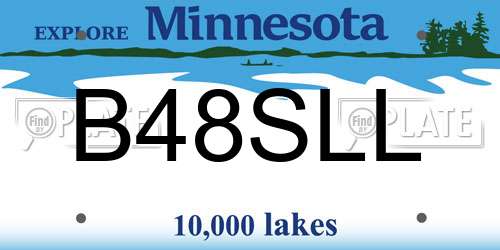 B48SLL Minnesota License Plate