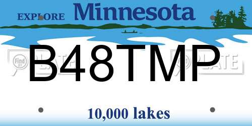 B48TMP Minnesota License Plate