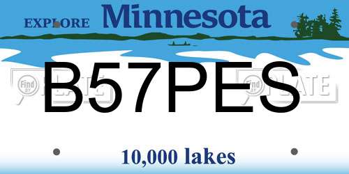 B57PES Minnesota License Plate