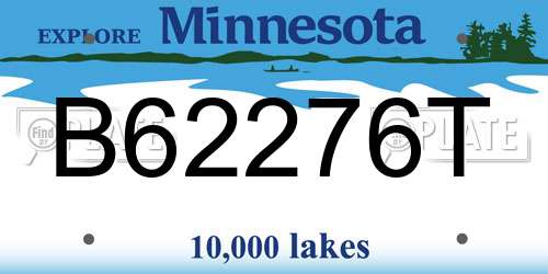 B62276T Minnesota License Plate