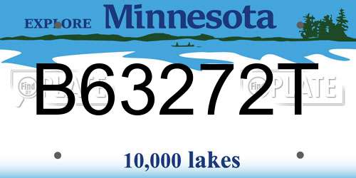 B63272T Minnesota License Plate