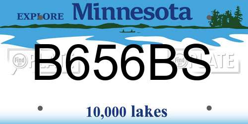 B656BS Minnesota License Plate