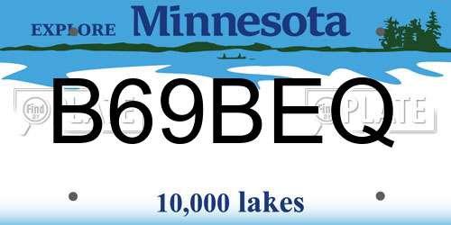 B69BEQ Minnesota License Plate