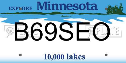 B69SEO Minnesota License Plate