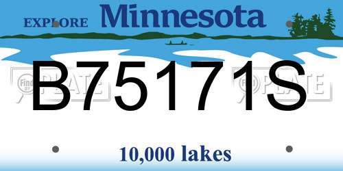 B75171S Minnesota License Plate