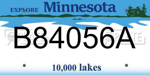 B84056A Minnesota License Plate