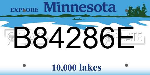 B84286E Minnesota License Plate