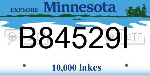 B84529I Minnesota License Plate